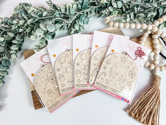 Paint-Your-Own Christmas Ornament | Wooden Holiday DIY Craft for Kids & Adults