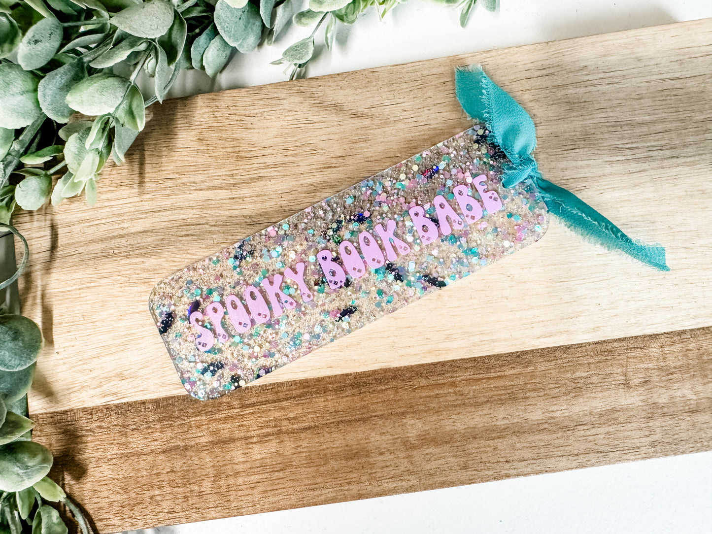 Spooky Book Babe Glitter Bookmark
