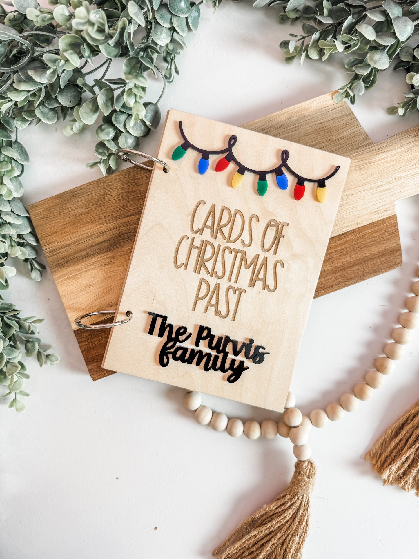 Cards of Christmas Past – Personalized Wooden Christmas Card Holder