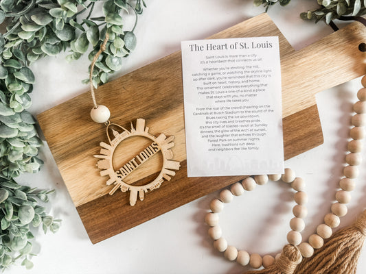 The Heart of St. Louis Ornament | St. Louis Skyline Keepsake | Christmas 2025 Ornament