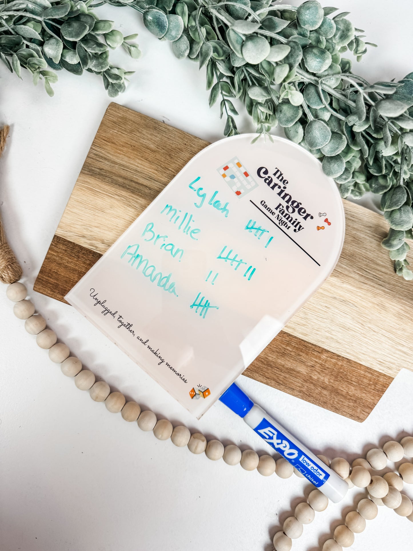 Personalized Family Game Night Board