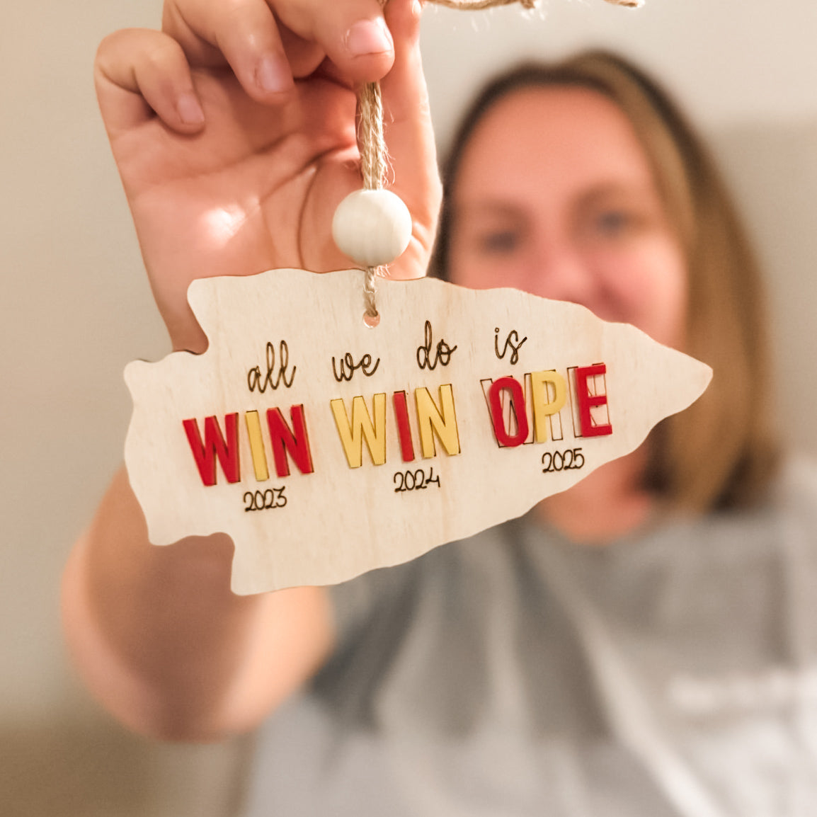 Kansas City Chiefs "Win Win Ope" Super Bowl Journey Ornament