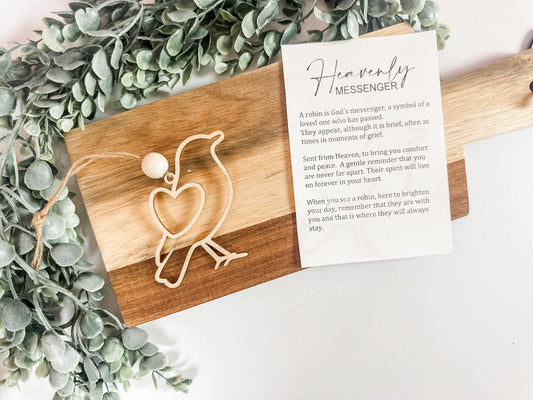 Heavenly Messenger Robin Ornament | Christmas 2025 Memorial Keepsake
