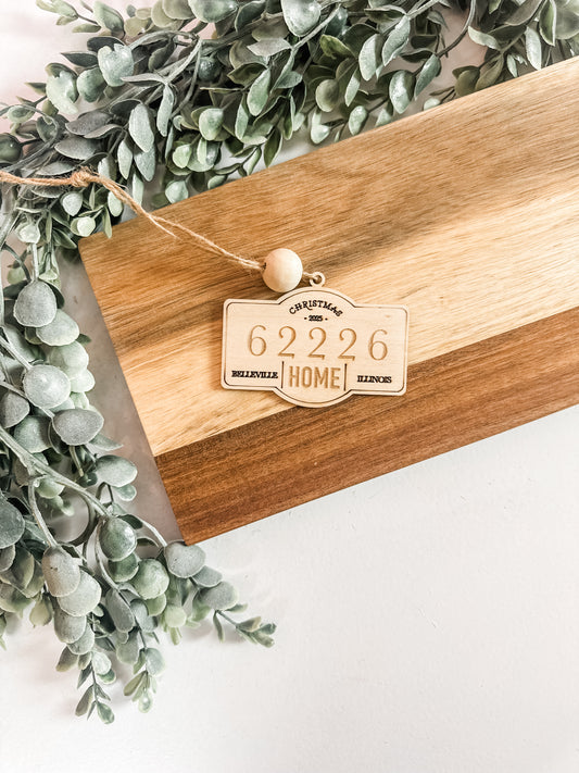 Custom Zip Code Ornament – Hometown Christmas 2025 Keepsake