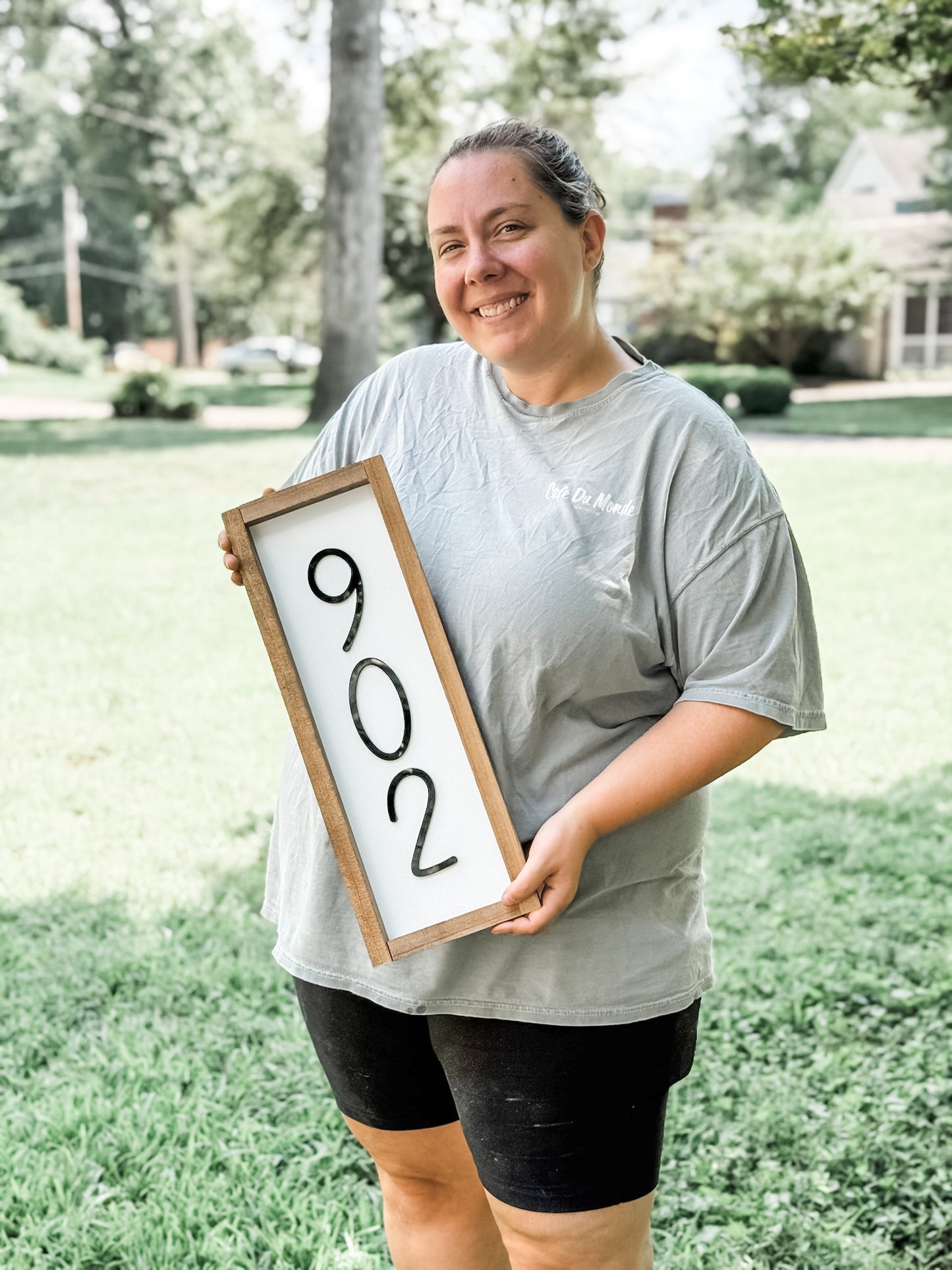 Modern Vertical Address Sign – Custom House Number Plaque