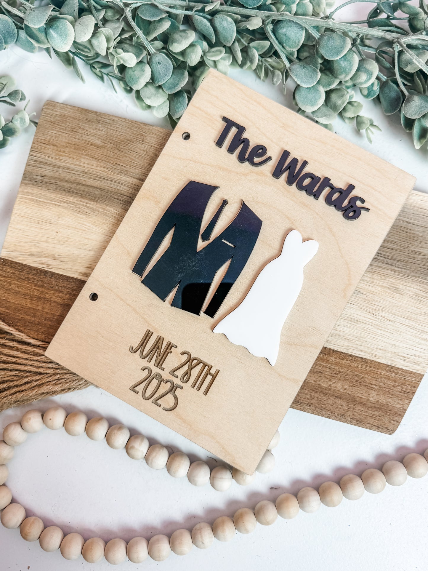 Personalized Wedding Card Holder – Bride & Groom Design