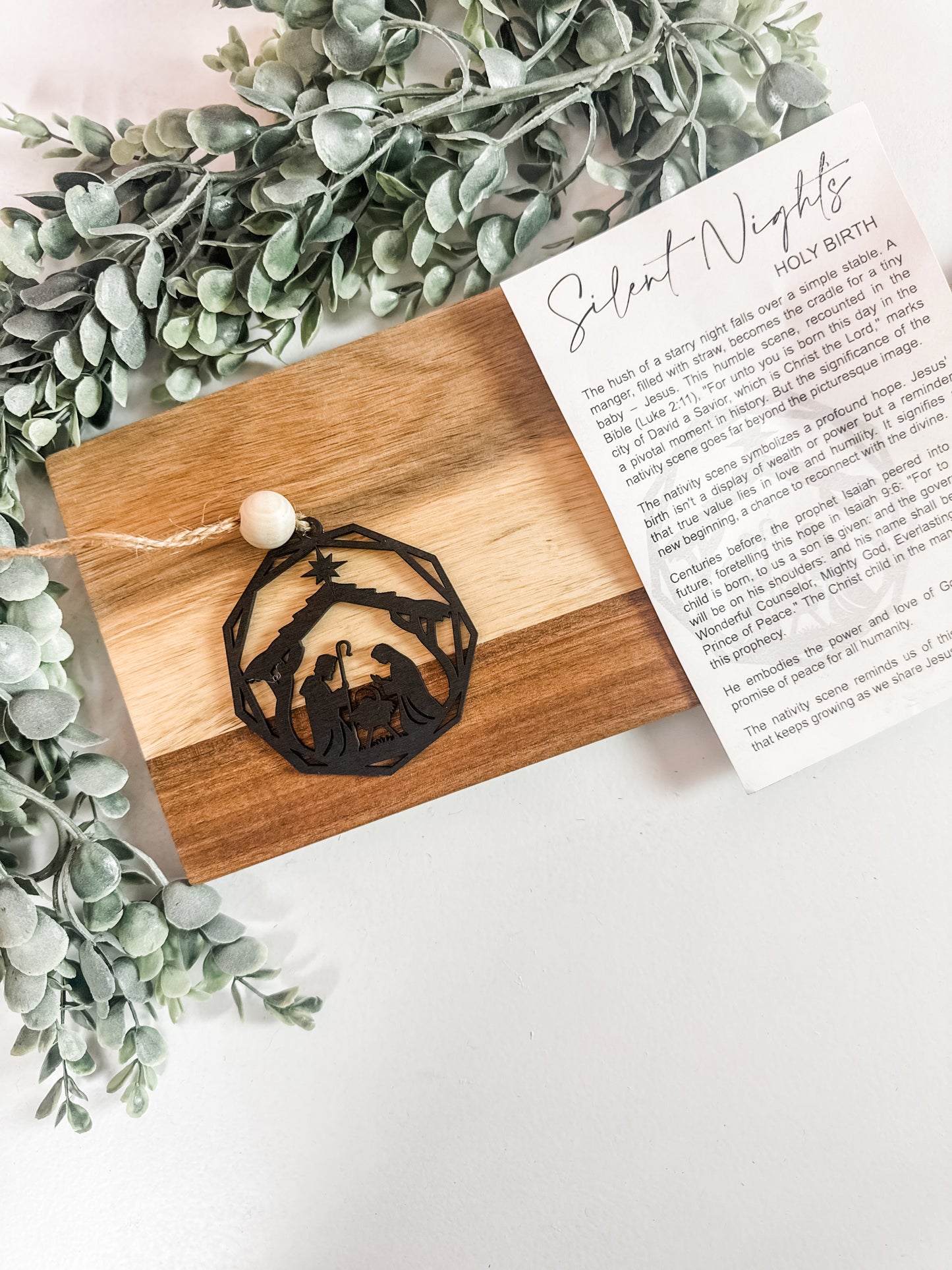 Nativity Ornament – Elegant Wooden Christmas Decor