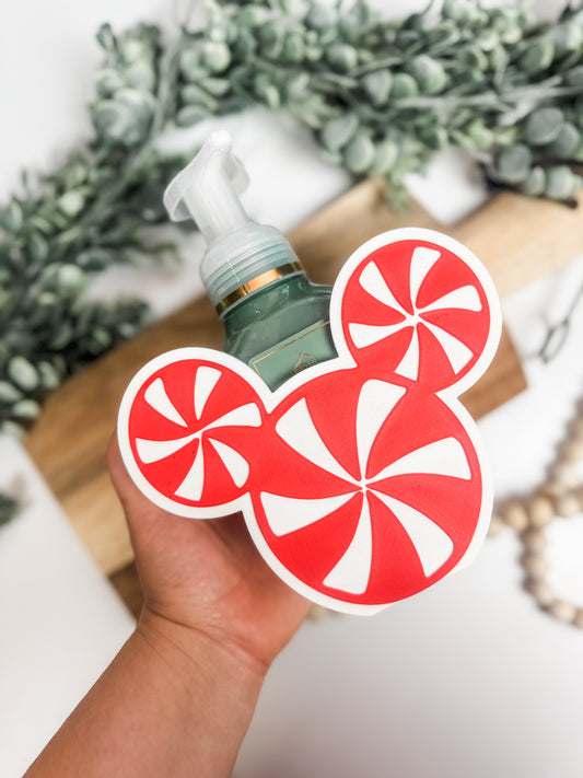 Peppermint Mouse Foaming Soap Holder – 3D Printed Holiday Bath & Body Works Sleeve