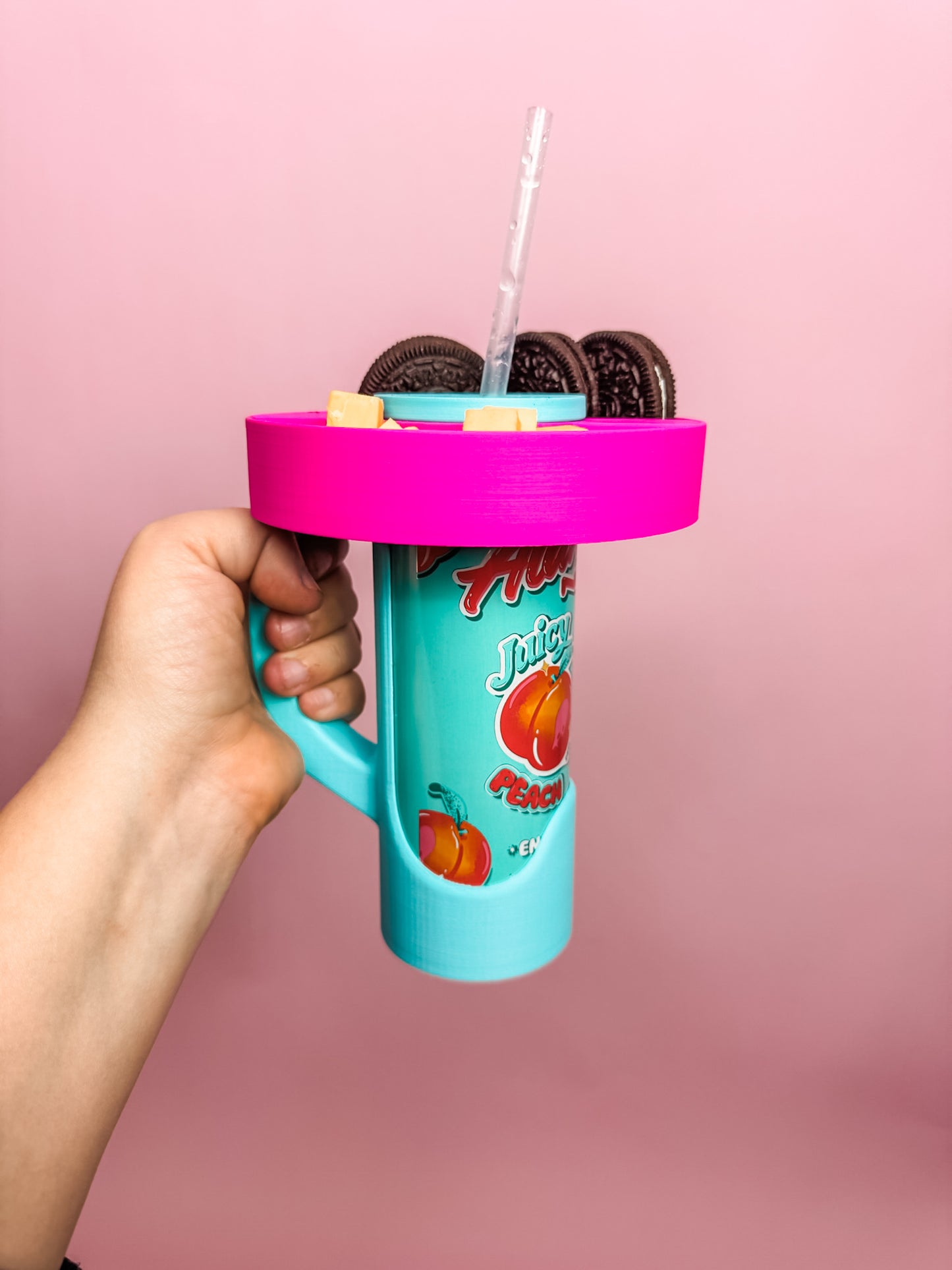 Mini snack tray for slim can holder