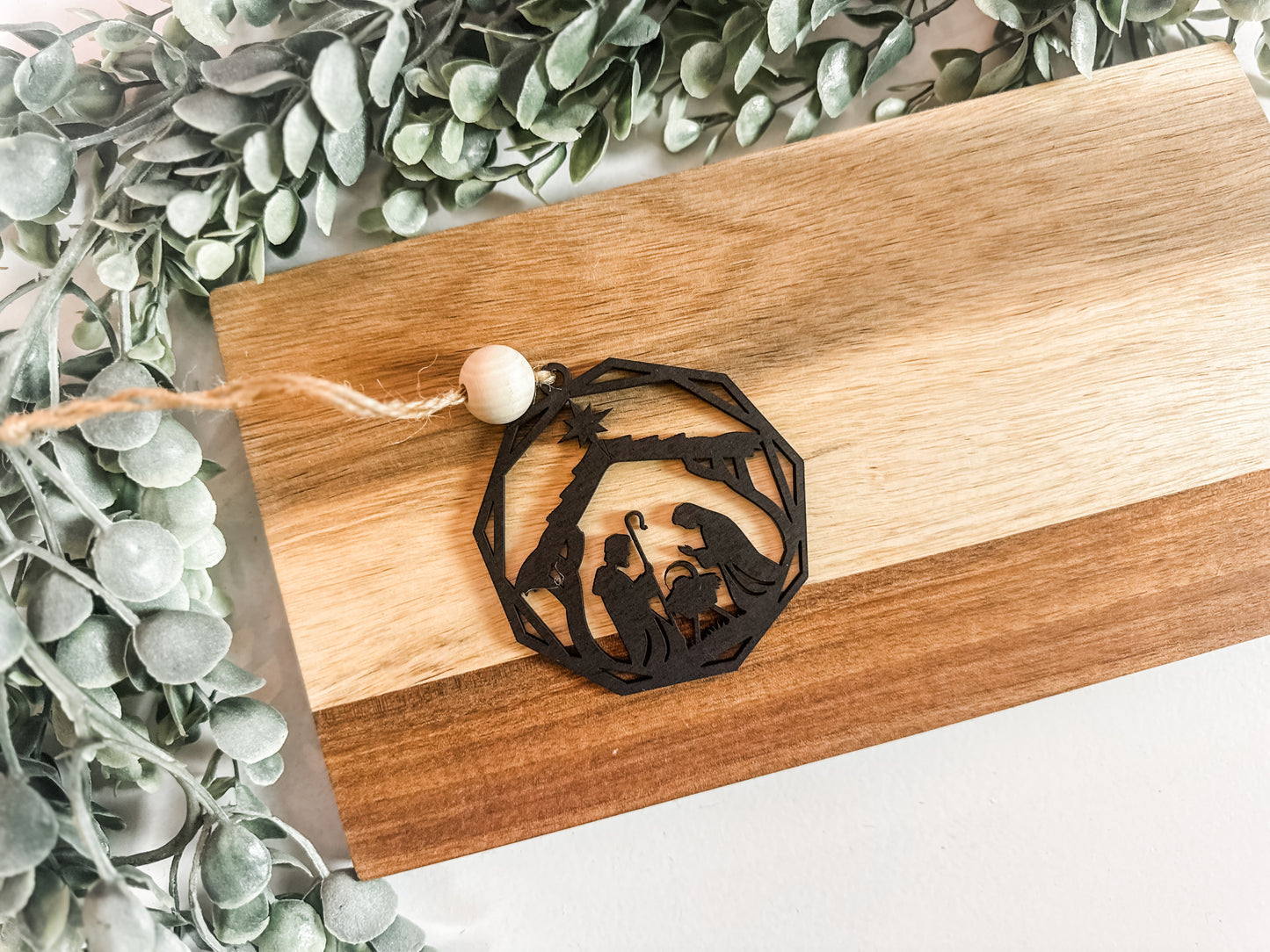 Nativity Ornament – Elegant Wooden Christmas Decor