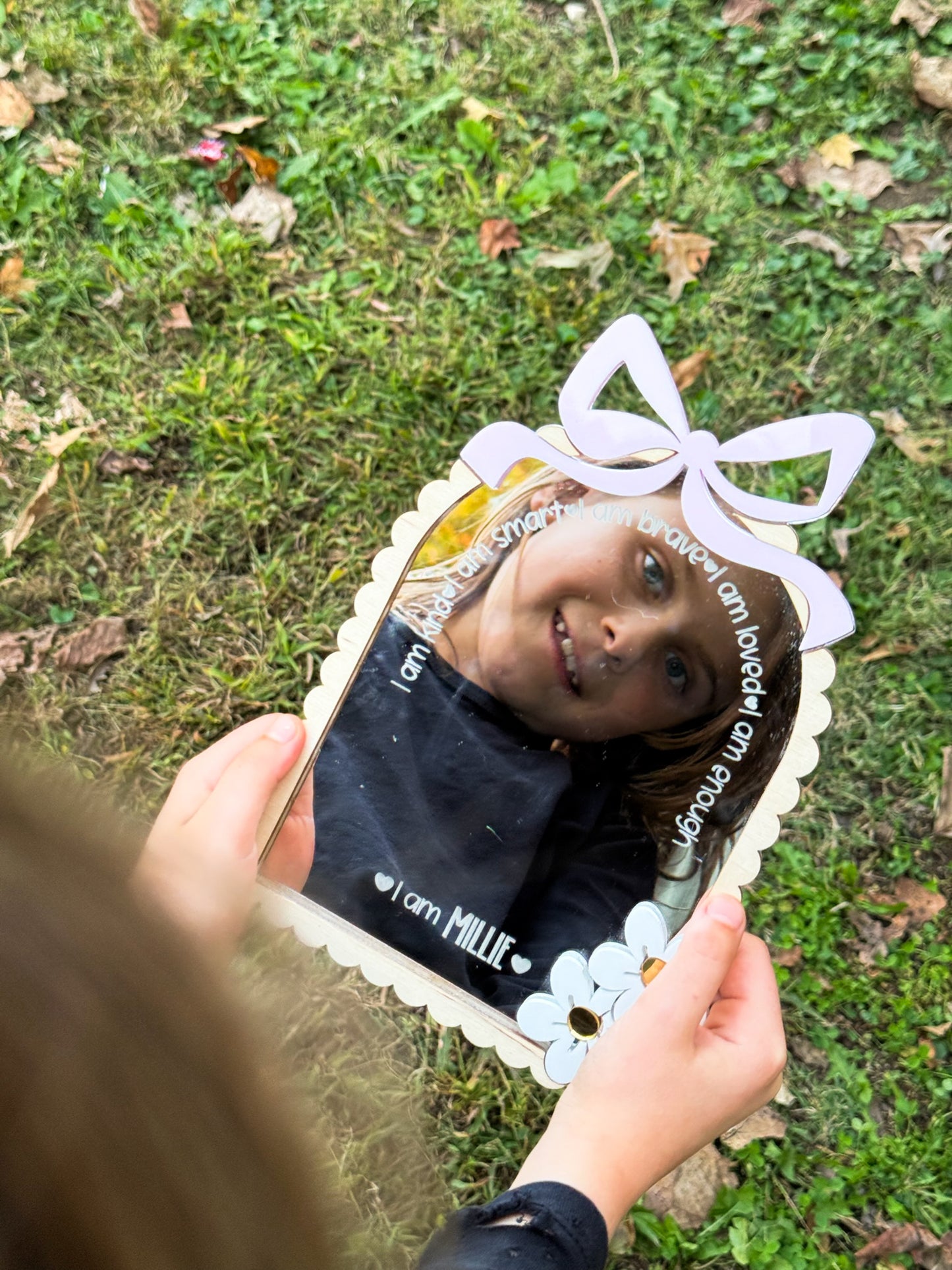 Personalized Affirmation Mirror Custom Name Mirror with Positive Message