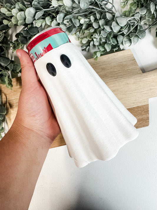 Ghost Slim Can Holder | Halloween Skinny Can Sleeve