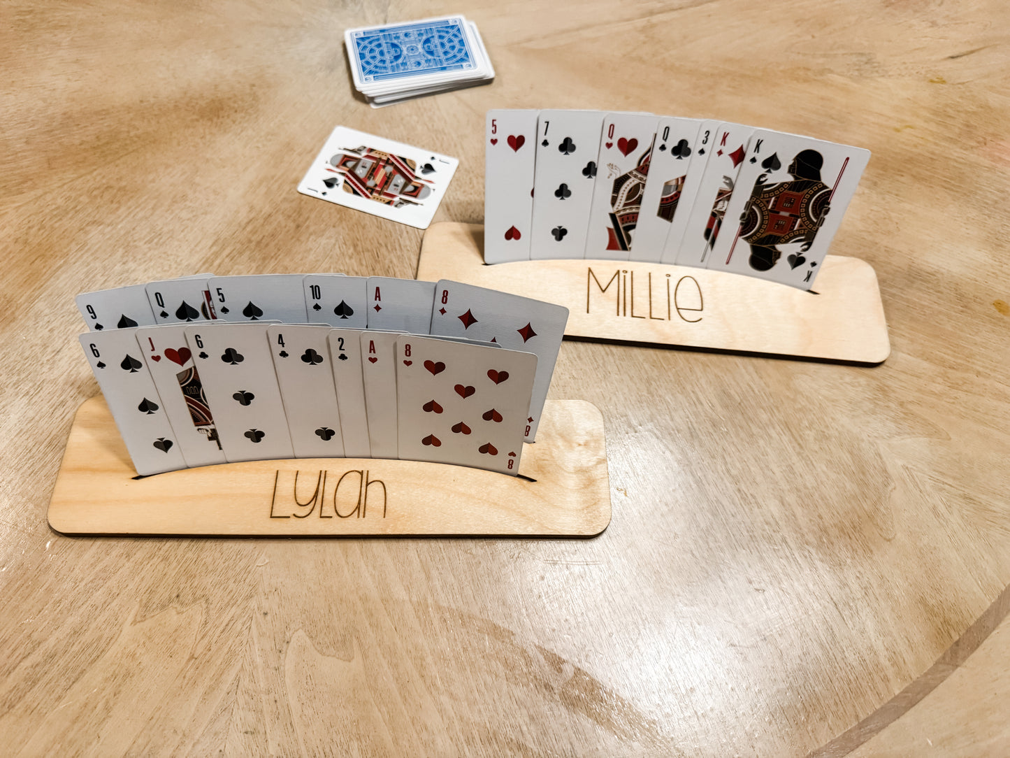 Playing Card Holder | Personalized Wooden Card Holder | Kids & Family Game Night Accessory