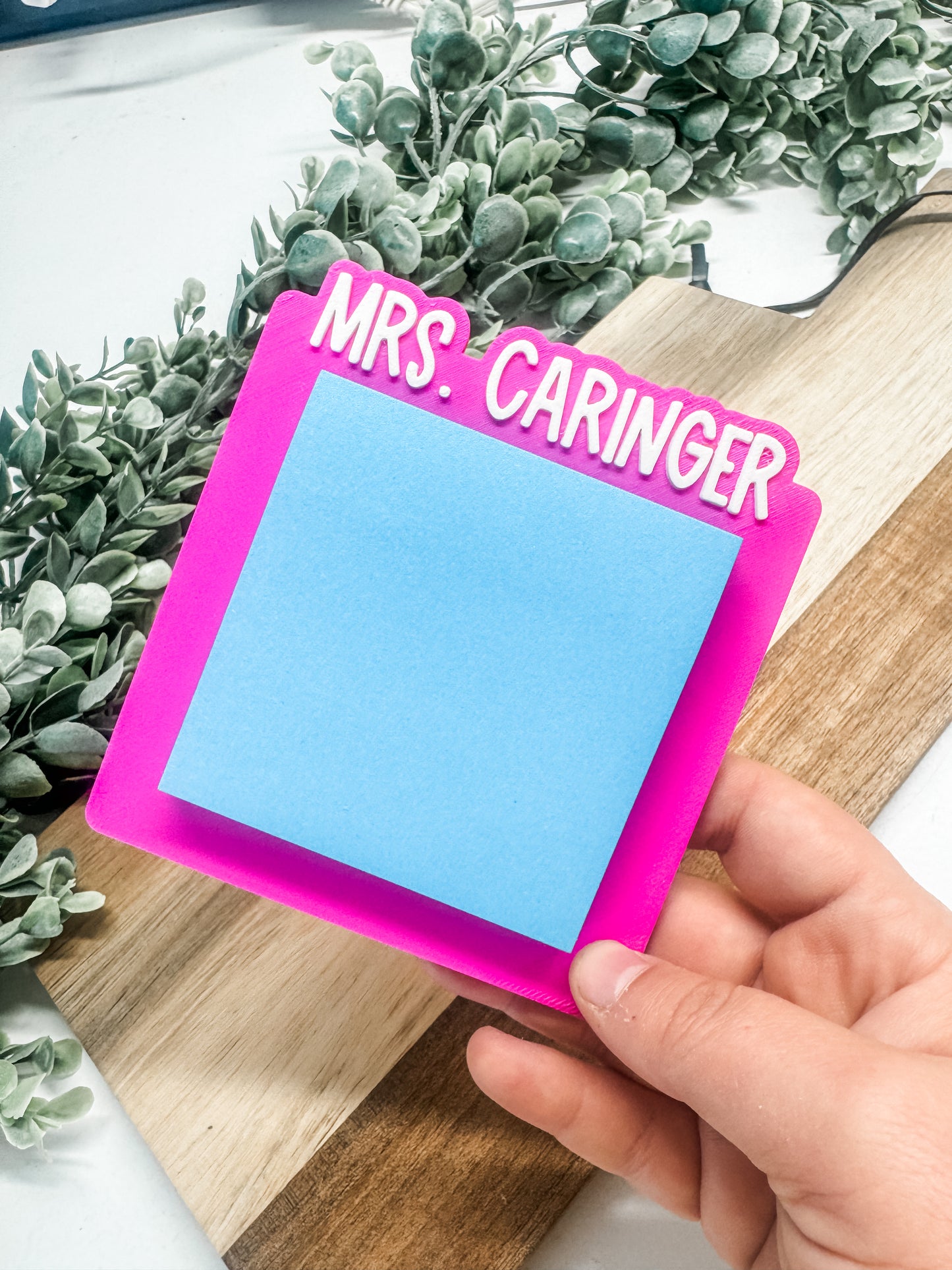 Personalized Sticky Note Holder