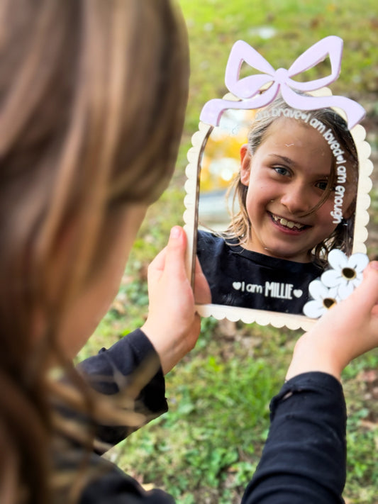Personalized Affirmation Mirror Custom Name Mirror with Positive Message