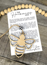 Load image into Gallery viewer, Bee Ornament-Natural Grain Beads
