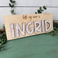 Personalized Ice Cream-Themed Name Puzzle – Custom Wooden Name Sign
