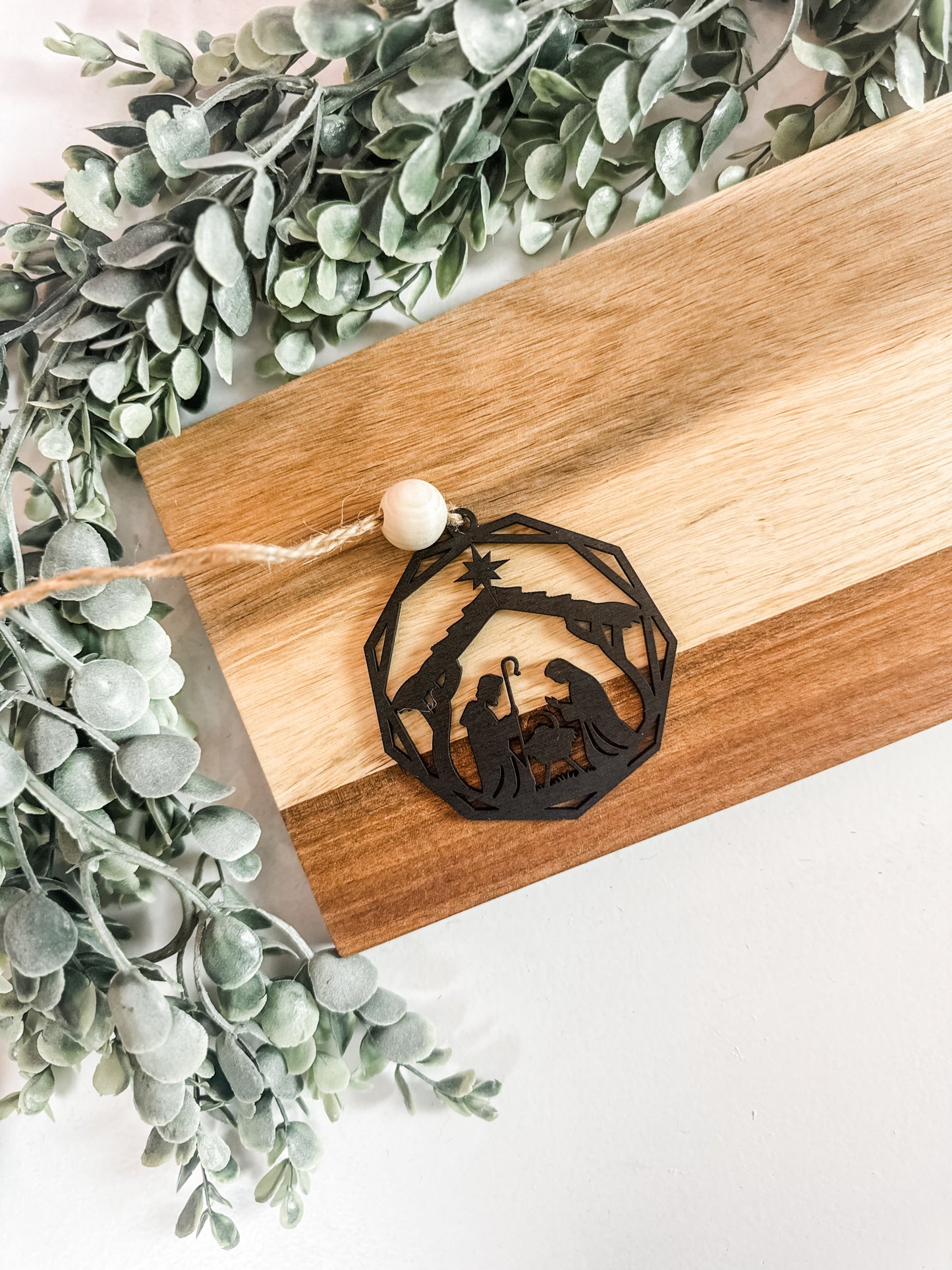 Nativity Ornament – Elegant Wooden Christmas Decor