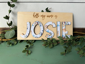 Personalized Name Puzzle – Custom Wooden Name Sign (Bluey-Themed)