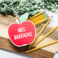 Personalized Apple Pencil Holder – Teacher Name Desk Decor
