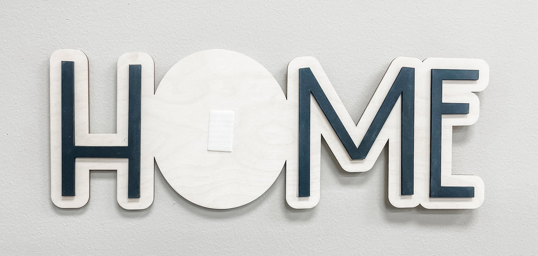 Interchangeable HOME Sign with Seasonal and Themed Icons Bundle