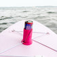 Slim paddle board can holder