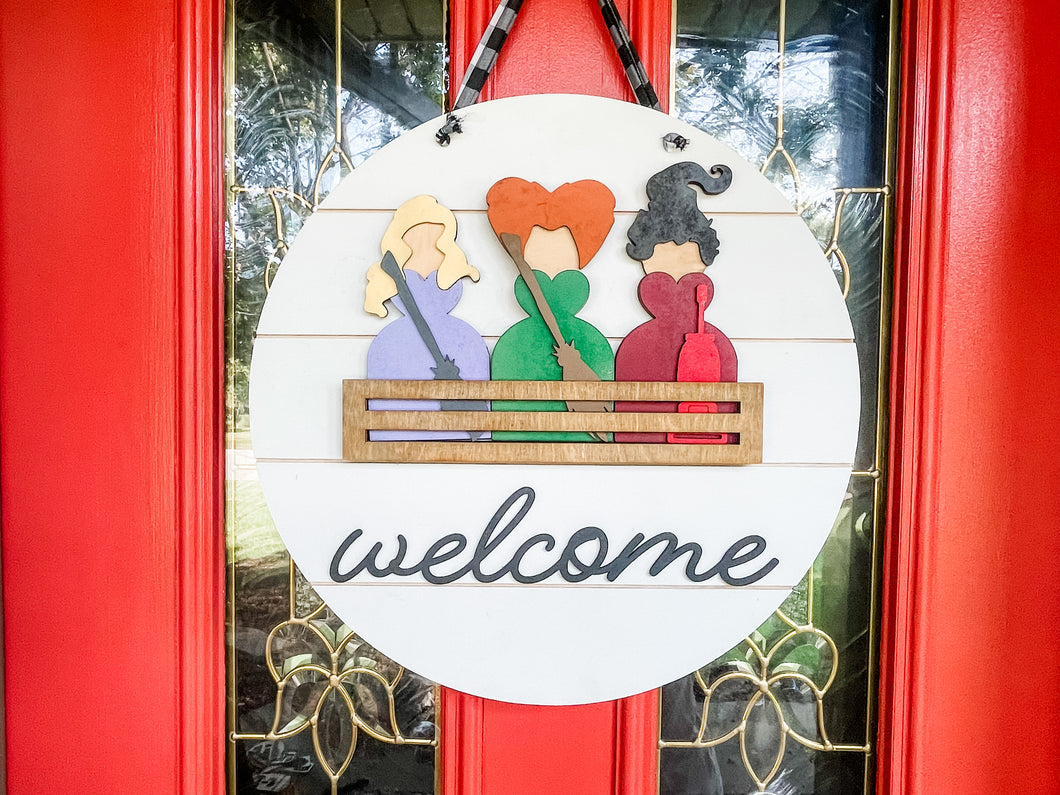 Halloween-Themed Tiered Tray Decor Set (Door Hanger Not Included)