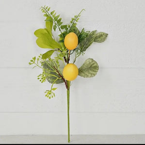 18-Inch Lemon Boxwood Sprig – Decorative Faux Greenery