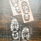 Santa footprints Stencil Set