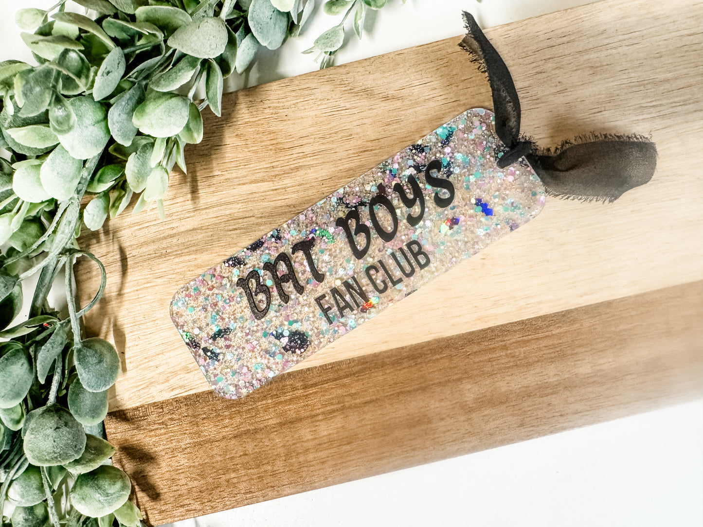 “Bat Boys Fan Club” Glitter Bookmark
