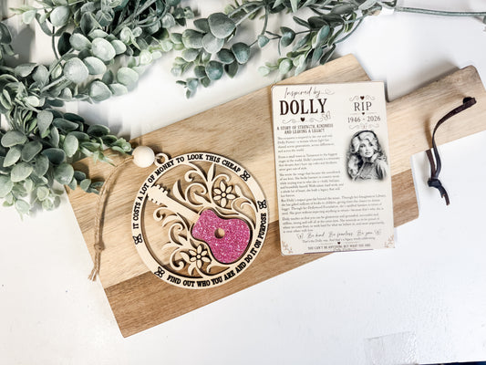 Dolly Guitar Ornament
