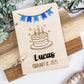 Personalized Birthday Memory Book with Acrylic Banner — Custom Color Options