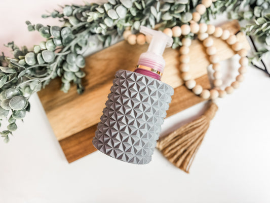 3D Printed Soap Sleeve | Fits Bath & Body Works Foaming Soap Bottles | Modern Geometric Sink Decor