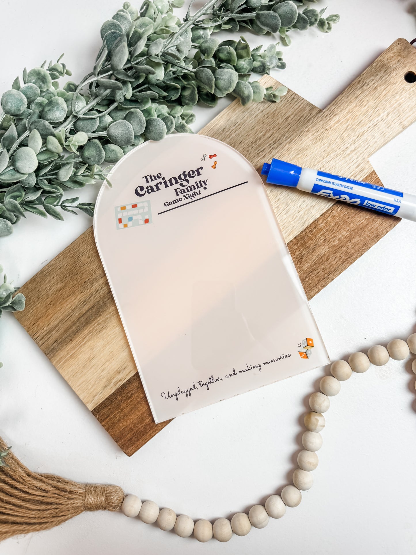 Personalized Family Game Night Board
