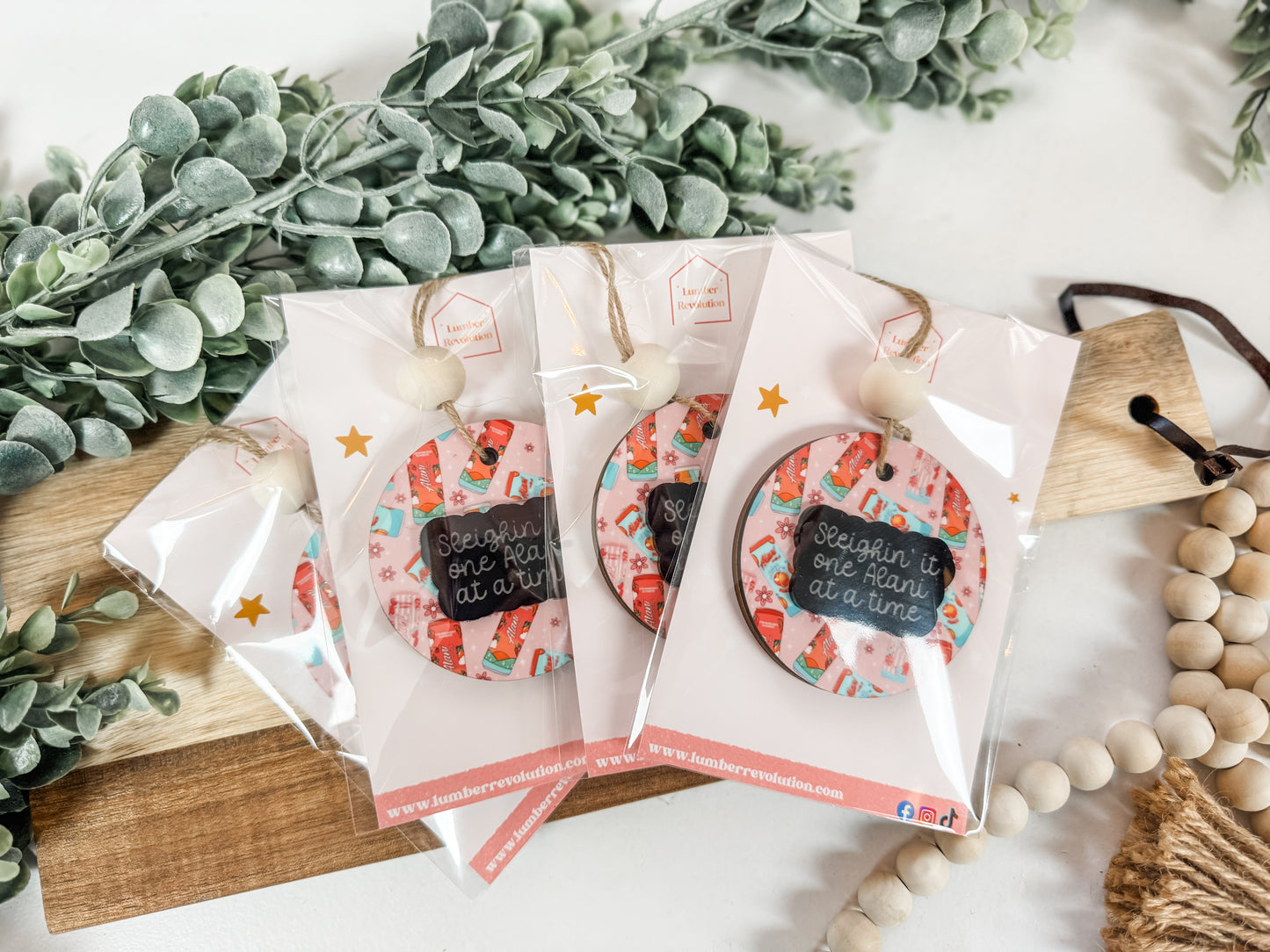 Sleighin’ It One Alani at a Time Ornament | Funny Alani Nu Holiday Decor