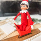 Elf Sleigh Stand – Mini Red Sleigh for Elf on the Shelf Displays