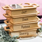 Personalized Wooden Snack Tray with Cup & Snack Holder