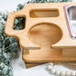 Personalized Wooden Snack Tray with Cup & Snack Holder