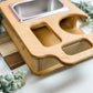 Personalized Wooden Snack Tray with Cup & Snack Holder