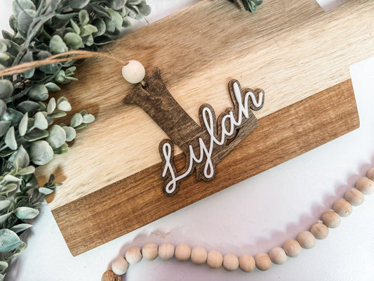 Personalized Initial + Name Tag