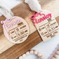 Custom Birth Stat Ornament • Personalized Baby Stats • Wood & Acrylic Keepsake • Round or Arch Shape • With or Without Bow
