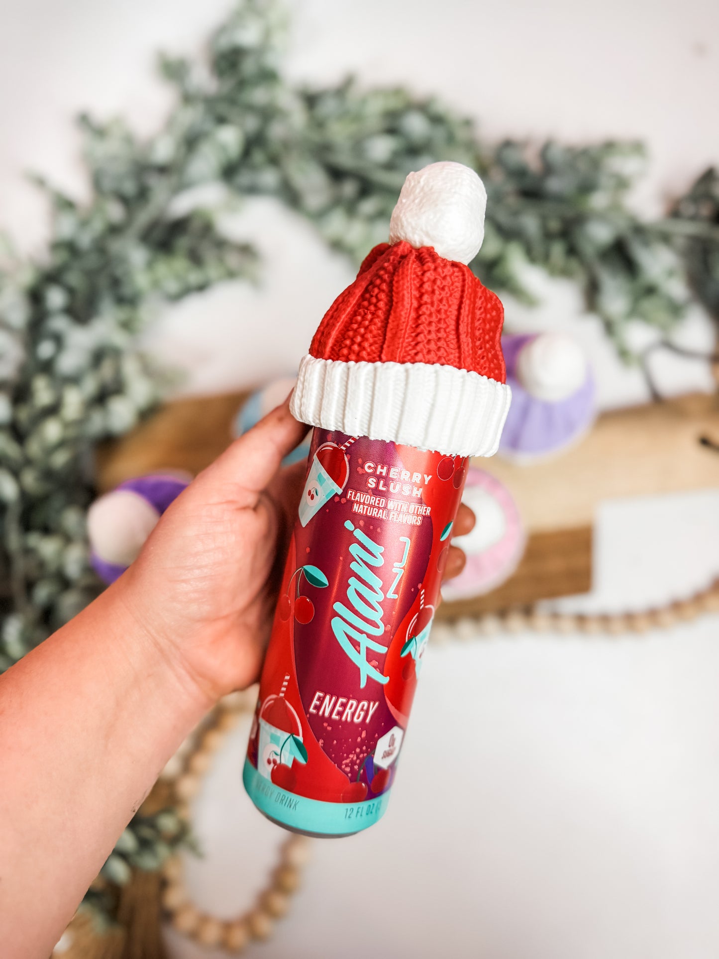 Slim Can Beanie Topper | Festive Drink Accessory