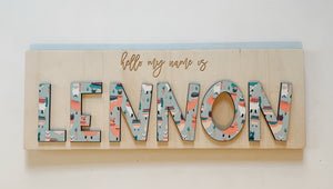 Personalized Llama-Themed Name Puzzle – Custom Wooden Name Sign