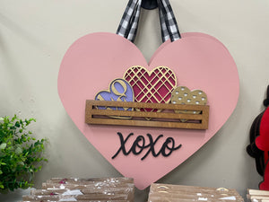 Heart Basket Door Hanger | Tiered Tray Holder (Hearts & Basket Not Included)