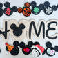 Interchangeable Mouse-Themed "HOME" Sign Bundle – 22 Inches Wide
