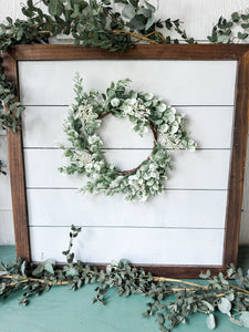 Eucalyptus and White Berry Wreath - Farmhouse Style