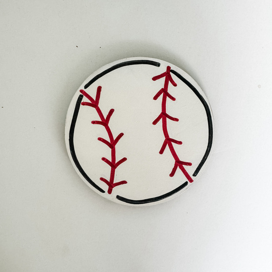 Hand-Painted Baseball Interchangeable Piece