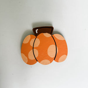 Hand-Painted Polka Dot Pumpkin Interchangeable Piece