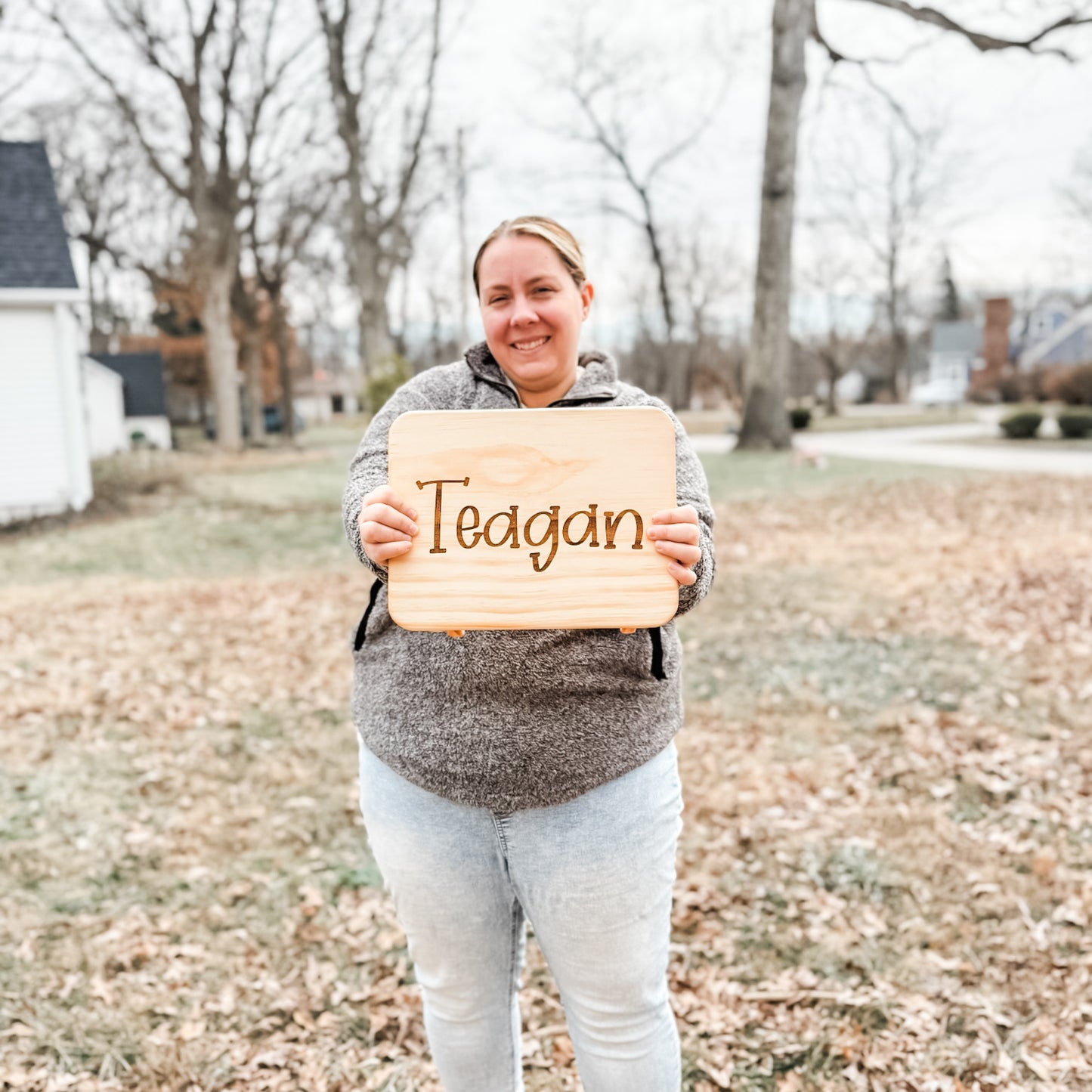 Personalized Engraved Wooden Step Stool – Custom Name Stool with Font Choice