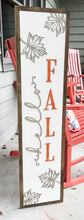 Load image into Gallery viewer, Reversible &quot;Fall&quot; and &quot;Winter&quot; 4-Foot Wooden Leaner Sign
